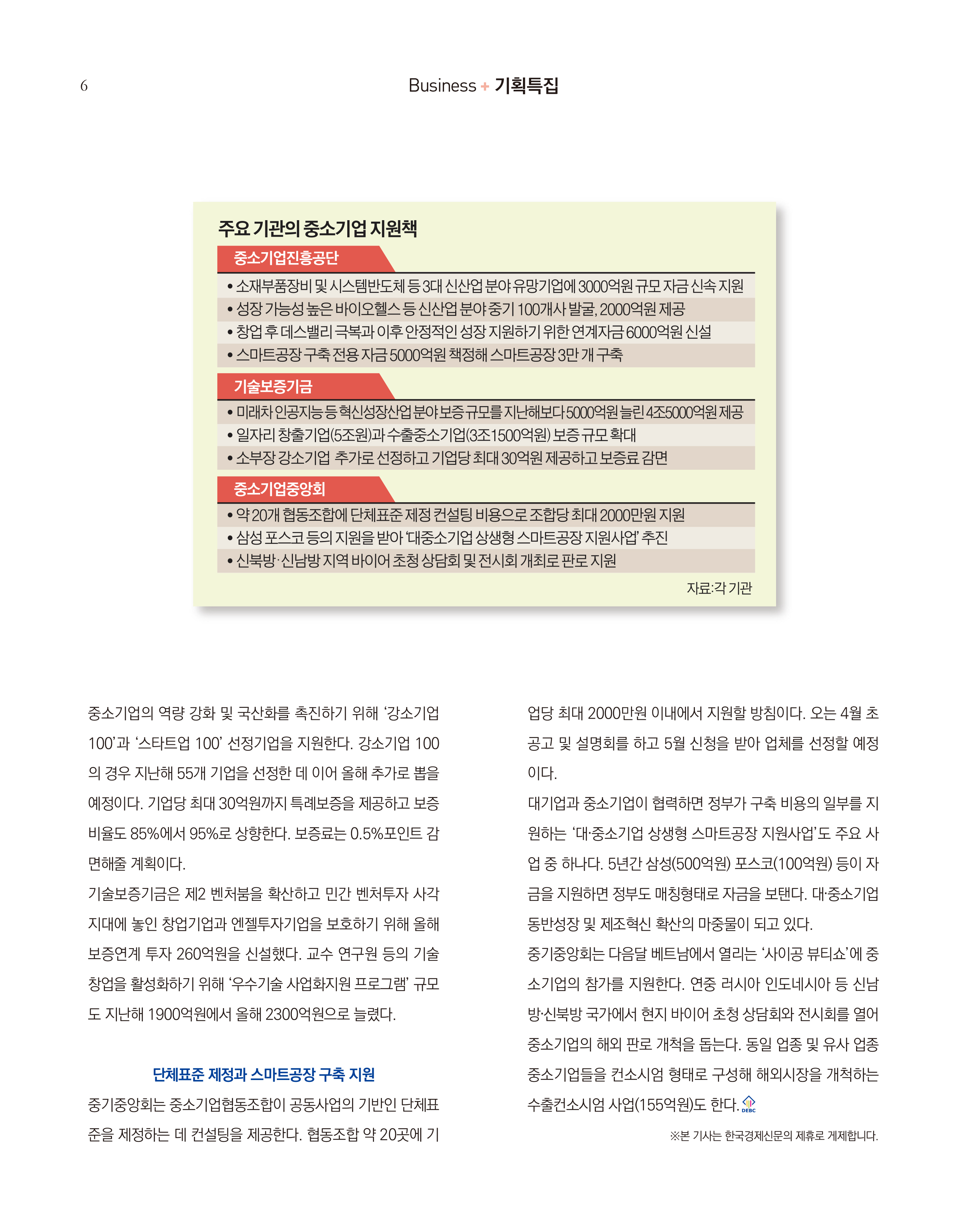 웹진 빛과꿈터 1월호_ 1.기획특집 2020년중소기업자금지원