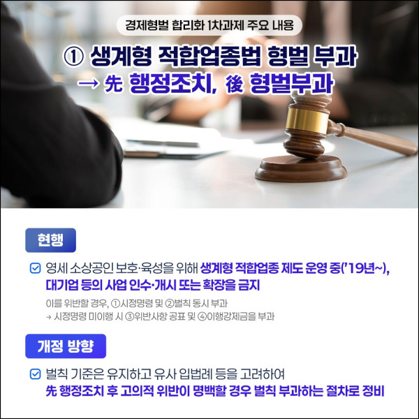 [공지] 기업·국민을 범죄자로 만들지 않겠습니다! 중기부, 「경제형벌 합리화 방안」 발표